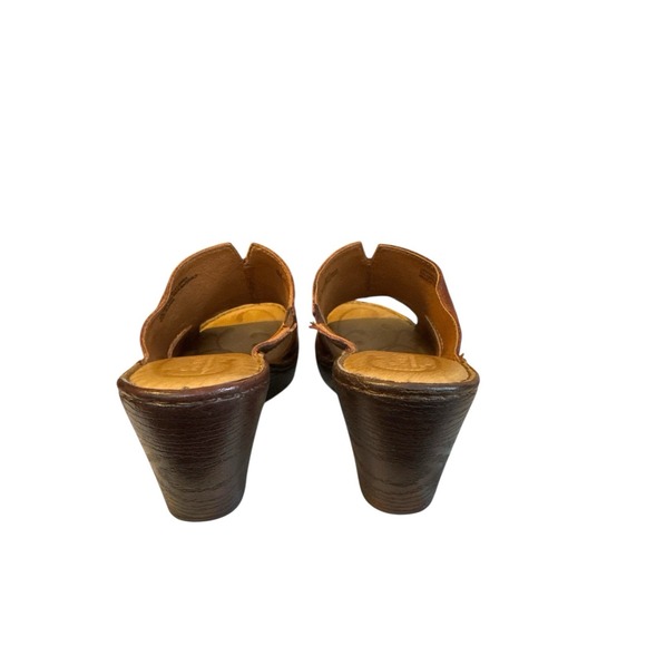 Melyssa Rust Bag Pipe slip-on sandals B04326 Brown Leather Women 9 - Picture 3 of 9